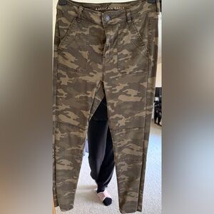 American Eagle Outfitters camo skinny jeans